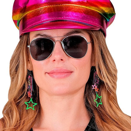 80's Oorbellen Sterren Multi van Widmann koop je bij Partywinkel