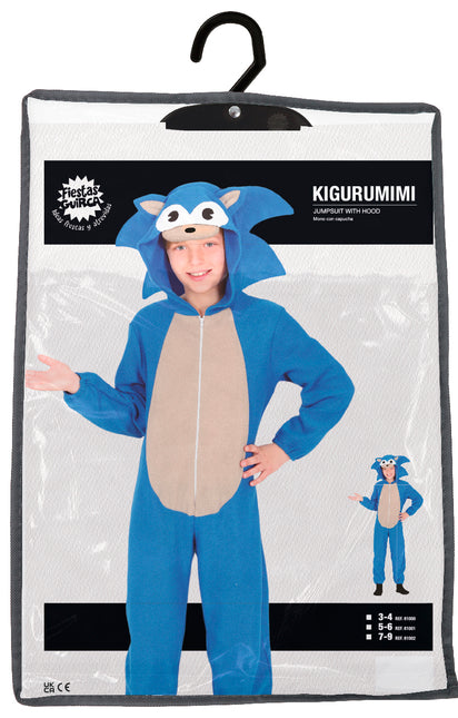 Rævekostume blå dreng