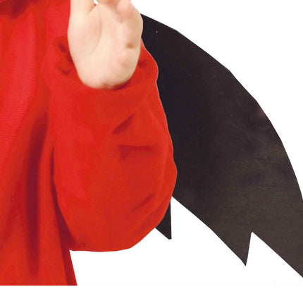 Djævel halloweenkostume baby rød sort