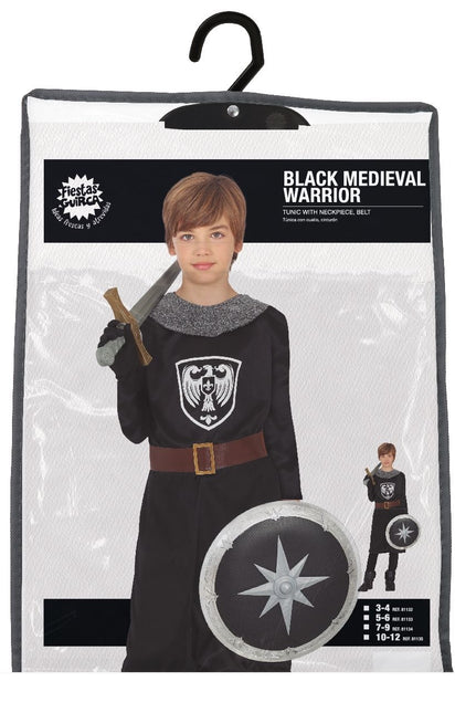 Ridderkostume sort dreng