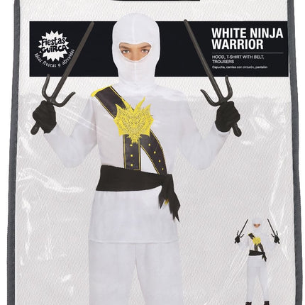 Ninja-kostume hvid dreng
