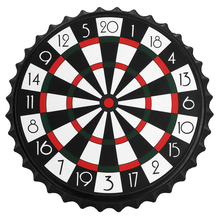 Drik- og dartspil-sæt (dartskive 25 cm, 6 ølkapsler)