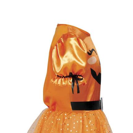 Halloween-kjole, orange, til børn, heks
