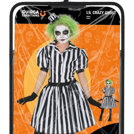 Halloween-kjole, sort og hvid, til børn, lille, sjovt spøgelse