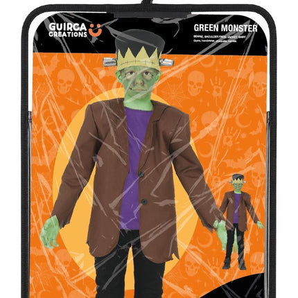 Halloween-kostume til børn: Grønt monster