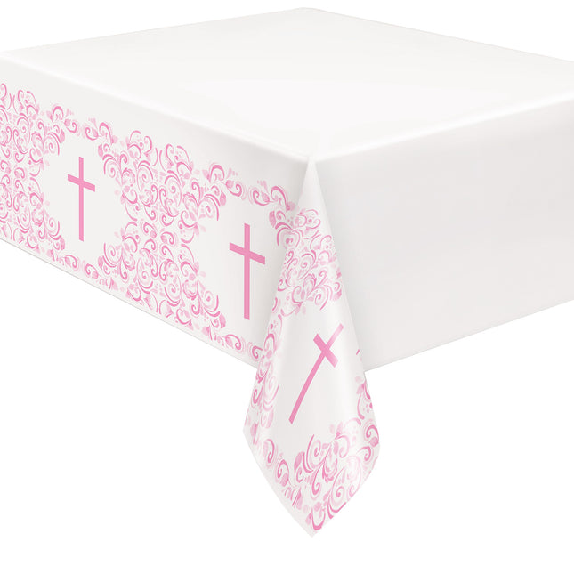 Dug Cross White Pink 54x84cm