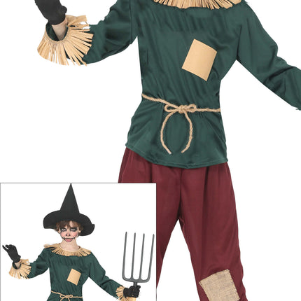 Halloween-kostume: Farvet fugleskræmsel til børn