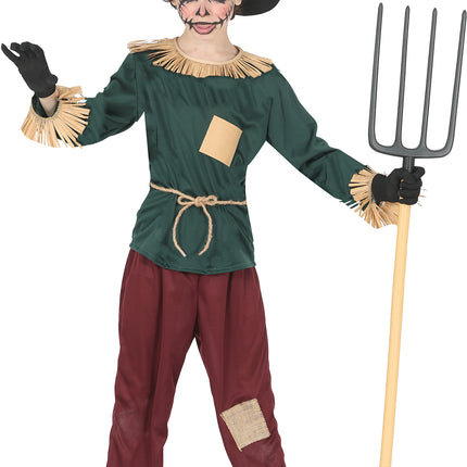 Halloween-kostume: Farvet fugleskræmsel til børn