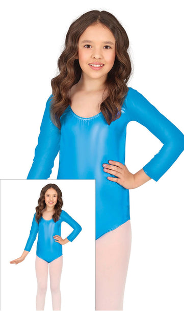 Gymnastikdragt turkis pige metallic