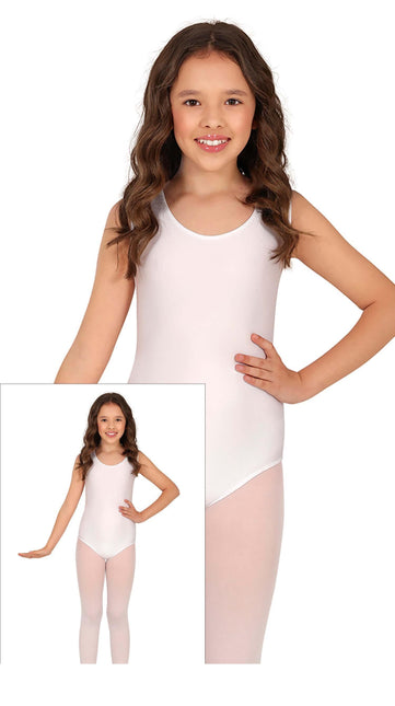 Hvid pigetrøje uden ærmer