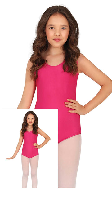 Gymnastikdragt Fuchsia Girl Ærmeløs