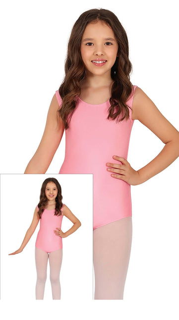 Pink gymnastikdragt uden ærmer til piger