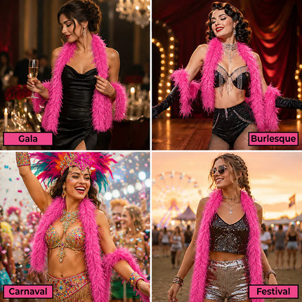 Boa Flair 60 g neonrosa (180 cm)