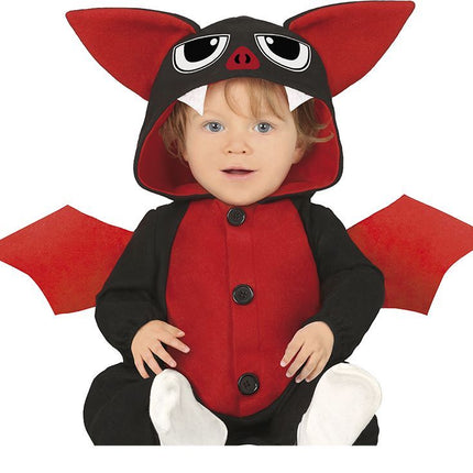 Flagermus kostume baby rød
