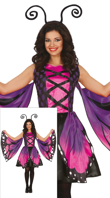 Sommerfuglekostume Lilla sommerfugl til damer