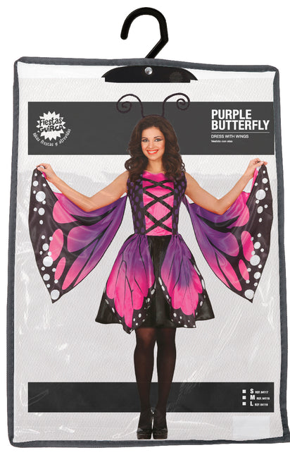 Sommerfuglekostume Lilla sommerfugl til damer