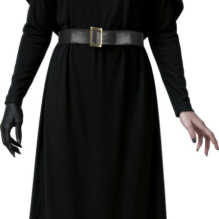 Halloween-kjole, sort, til kvinder, mørk nonne