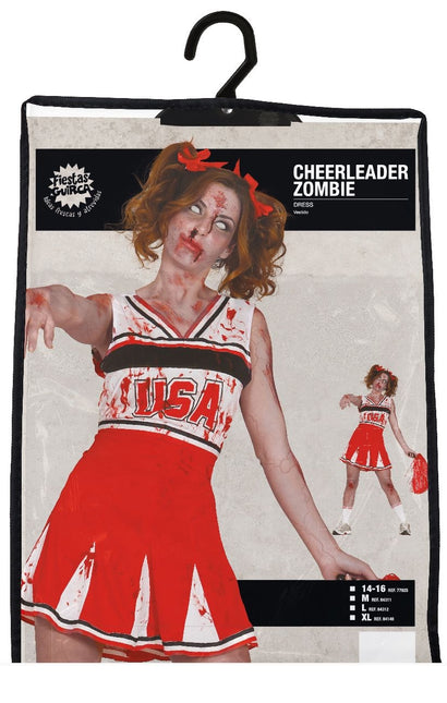 Zombie Halloween-kostume Cheerleader til damer