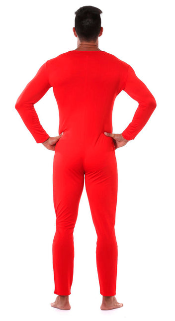 Second Skin Suit Kostume Rød Mænd