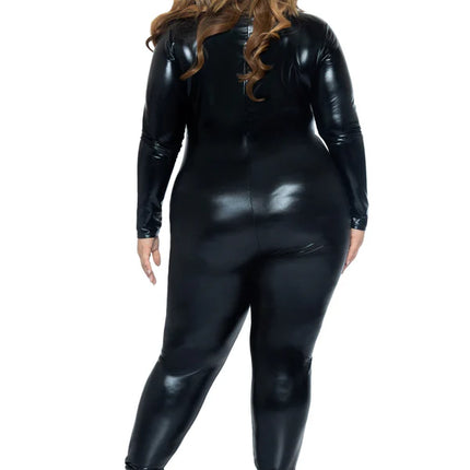 Sort catsuit til damer Leg Avenue