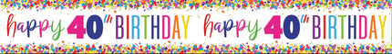 Happy Birthday Banner 40 år 2.74m