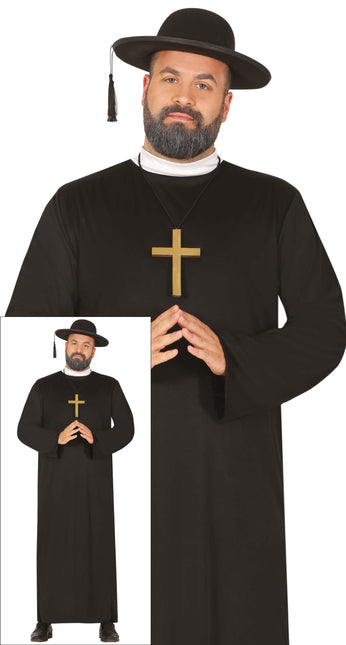 Præstekostume Sort Præst til mænd