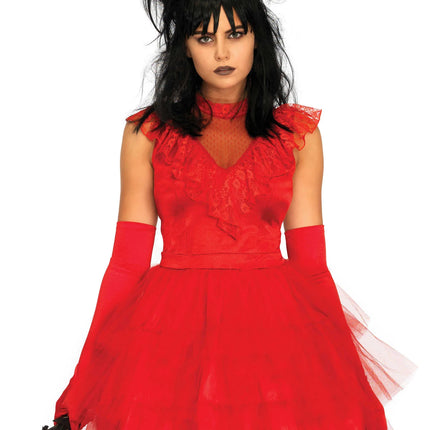 Beetlejuice-kjole Rød Ladies Leg Avenue