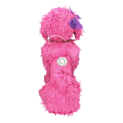 Piñata: Lyserød puddel (45 x 24 x 38 cm)