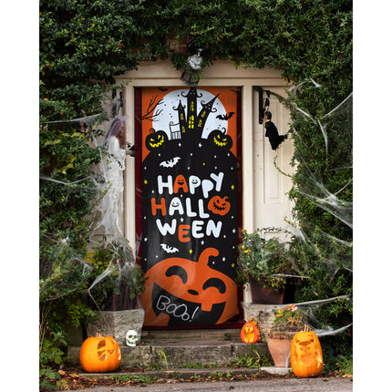 Dørforhæng 'Happy Halloween' - Halloween BoOo! - 215 x 80 cm