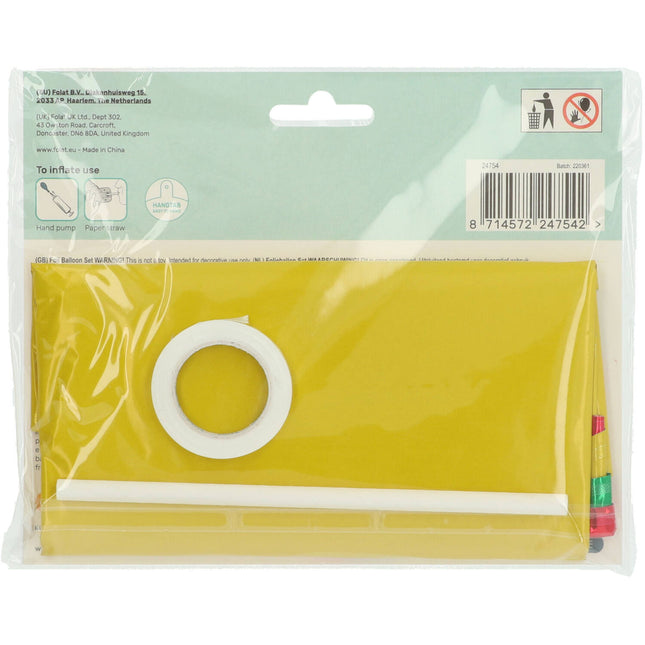 Folieballoner 'Carnival' Multicoloured 36cm - 8 stk