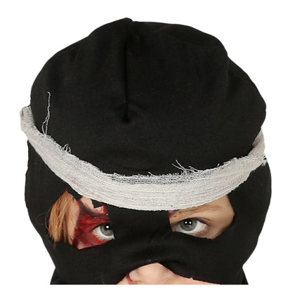 Ninja skelet kostume barn