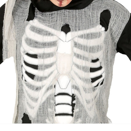 Ninja skelet kostume barn