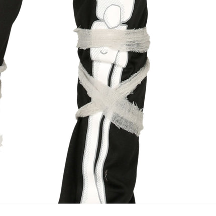 Ninja skelet kostume barn