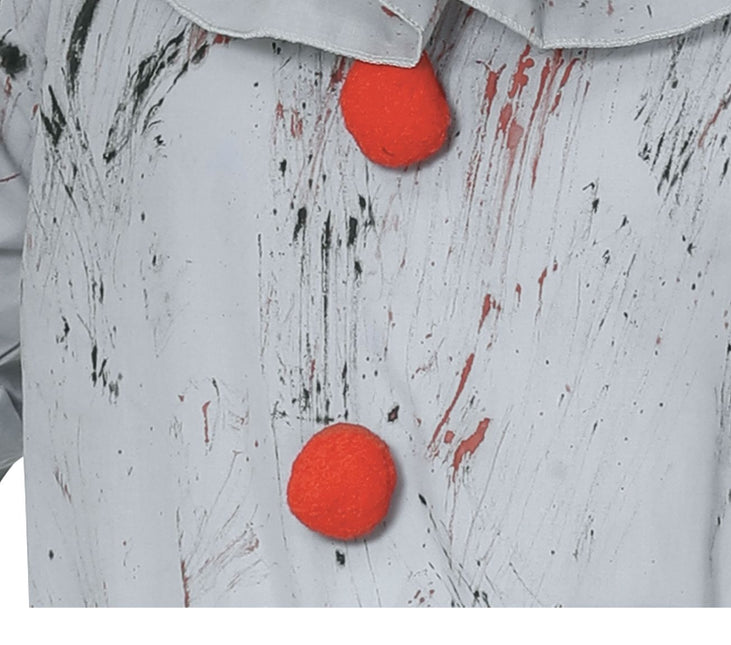 Dræberklovn halloweenkostume mænd grå