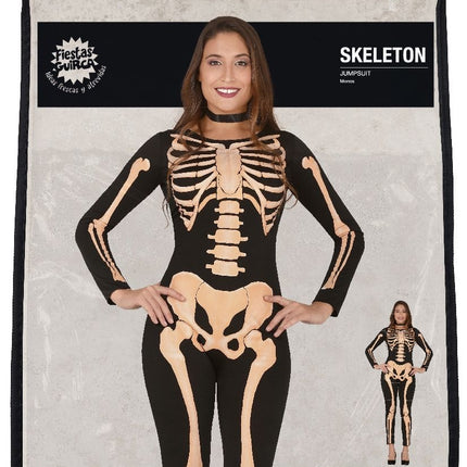 Skelet Halloween-kostume til damer Jumpsuit