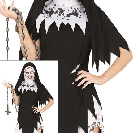 Halloween-kostume, sort og hvid, til kvinder, ikke-binært