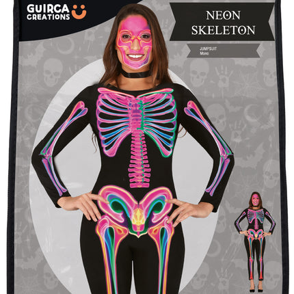 Halloween-kostume til kvinder: Neon-skelet