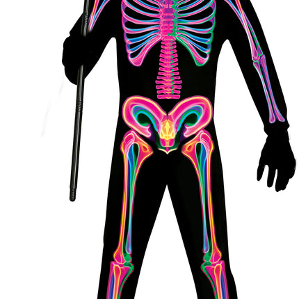 Halloween-kostume til mænd: Neon-skelet