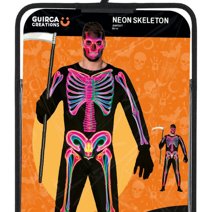 Halloween-kostume til mænd: Neon-skelet