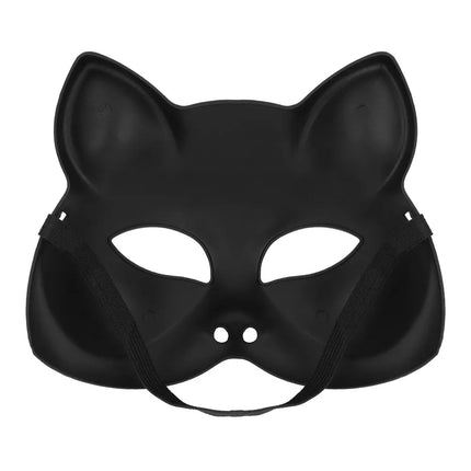 Halvmaske Kitty sølv