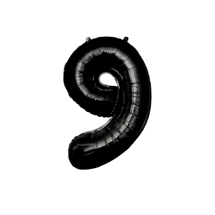 9 Jaar Cijfer Ballon Zwart 86cm van Paper Dreams koop je bij Partywinkel