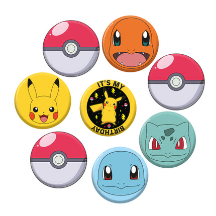 Pokemon-knap 3,5 cm 8 stk