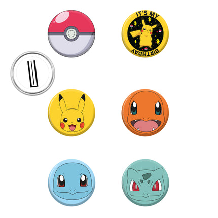 Pokemon-knap 3,5 cm 8 stk