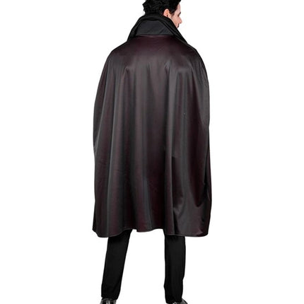 Halloween-kostume, rød og sort vampyr, 4-delt