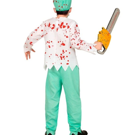 Halloween-kostume til børn: Zombie-læge med blod