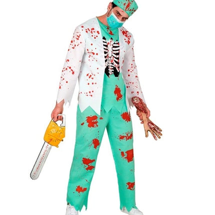 Halloween-kostume til mænd: Zombie-læge med blod