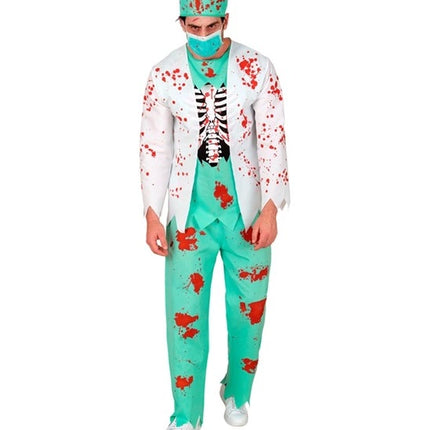 Halloween-kostume til mænd: Zombie-læge med blod