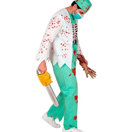 Halloween-kostume til mænd: Zombie-læge med blod
