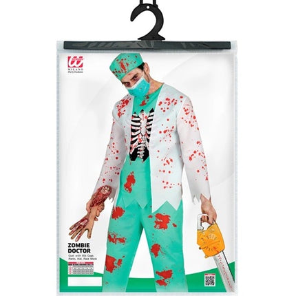 Halloween-kostume til mænd: Zombie-læge med blod