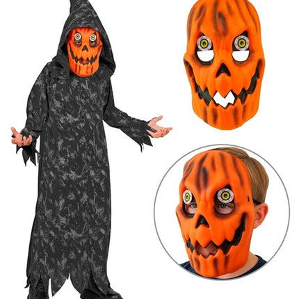 Halloween-kostume til børn: Græskar-græsslåmaskine